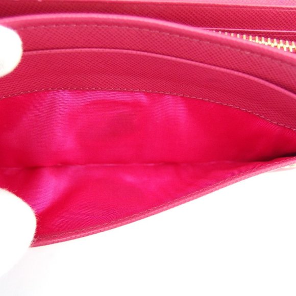 Prada Long Wallet Ribbon Pink Safiano Leather Authentic - Picture 2 of 9